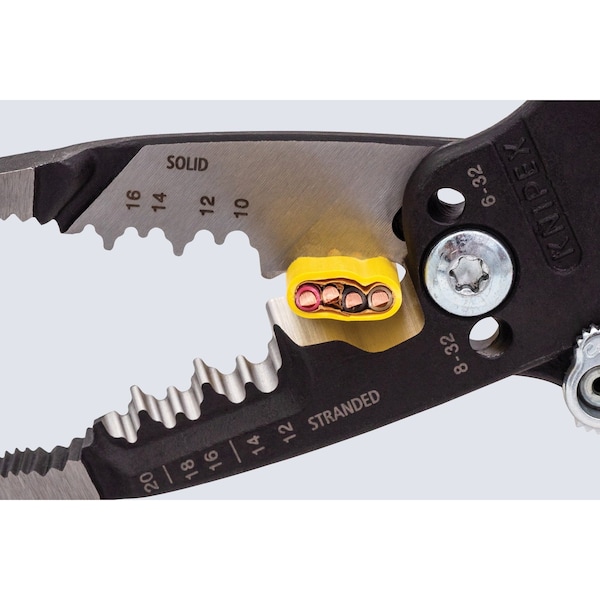 Pince à Dénuder Forgée Knipex 13 71 8 - Pour Fils 10-20 AWG, Poignée Anti-dérapante