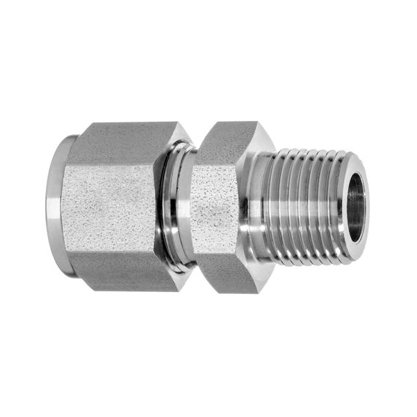 Usa Industrials Instrumentation Fitting, 316SS, Male Straight, 1/4" Tube x 1/8" NPT ZUSA-TF-YL-4 - main