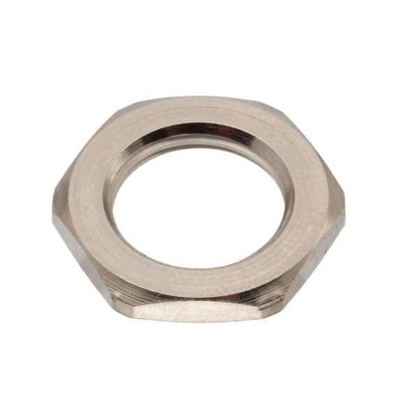 Ampg Hex Nut, 7/16"-28, Brass, Nickel Plated, 3/32 Ht Z0446-BRN - main