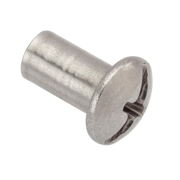 Ampg Combo Barrel, #8-32, 3/8 in Brl Lg, 13/64 in Brl Dia, 18-8 Stainless Steel Unfinished Z4125SS - main