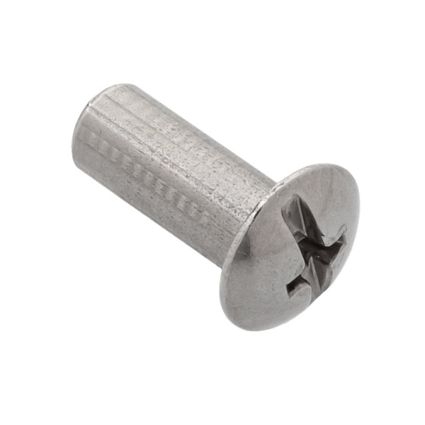 Zoro Select Barrel Bolt, #8-32, 1/2 in Brl Lg, 13/64 in Brl Dia, Stainless Steel Plain, 5 PK Z4126-316SS - main