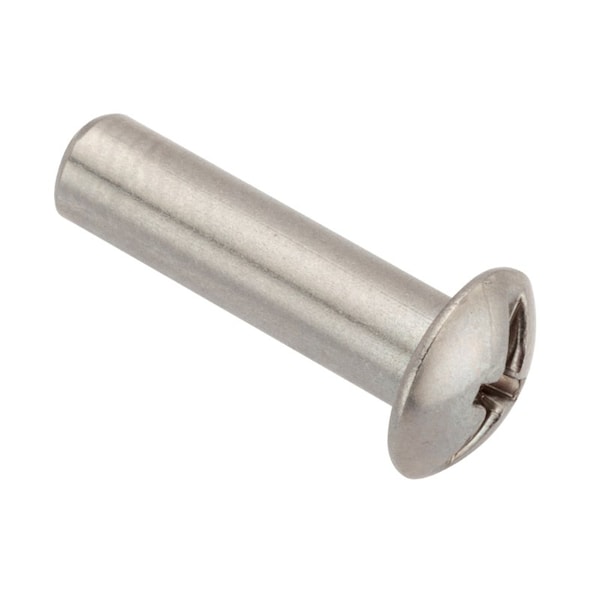 Zoro Select Barrel Bolt, #8-32, 3/4 in Brl Lg, 13/64 in Brl Dia, Stainless Steel Plain, 5 PK Z4128-316SS - main