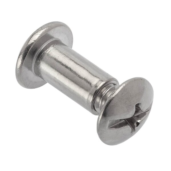 Ampg Combo Barrel/Screw, 1/4"-20, 5/8 to 3/4 in Brl Lg, 5/16 in Brl Dia, 18-8 Stainless Steel Unfinished Z4137SSPAK - main