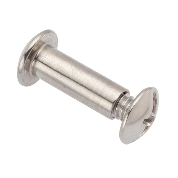 Ampg Combo Barrel/Screw, 1/4"-20, 7/8 to 1 in Brl Lg, 5/16 in Brl Dia, 316 Stainless Steel Unfinished Z4139-316SS-PAK - main