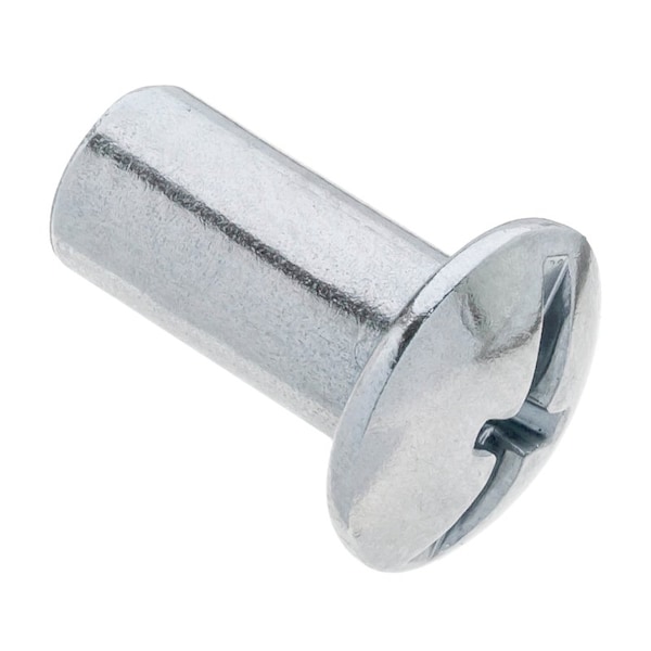 Ampg Combo Barrel, #10-24, 1/2 in Brl Lg, 1/4 in Brl Dia, 410 Stainless Steel Zinc Plated Z4408-410HZ - main