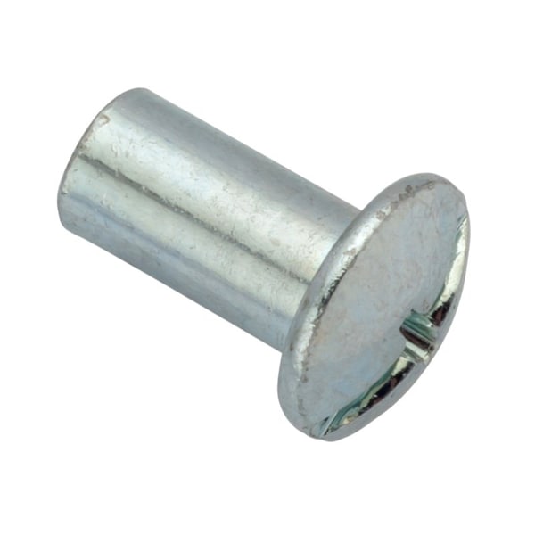 Zoro Select Barrel Bolt, #10-24, 1/2 in Brl Lg, 1/4 in Brl Dia, Steel Zinc-Plated, 50 PK Z4408 - main