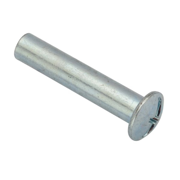 Zoro Select Barrel Bolt, #10-24, 1 1/4 in Brl Lg, 1/4 in Brl Dia, Steel Zinc-Plated, 50 PK Z4420 - main