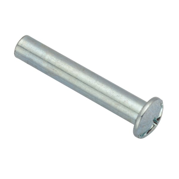 Zoro Select Barrel Bolt, #10-24, 1 1/2 in Brl Lg, 1/4 in Brl Dia, Steel Zinc-Plated, 50 PK Z4424 - main
