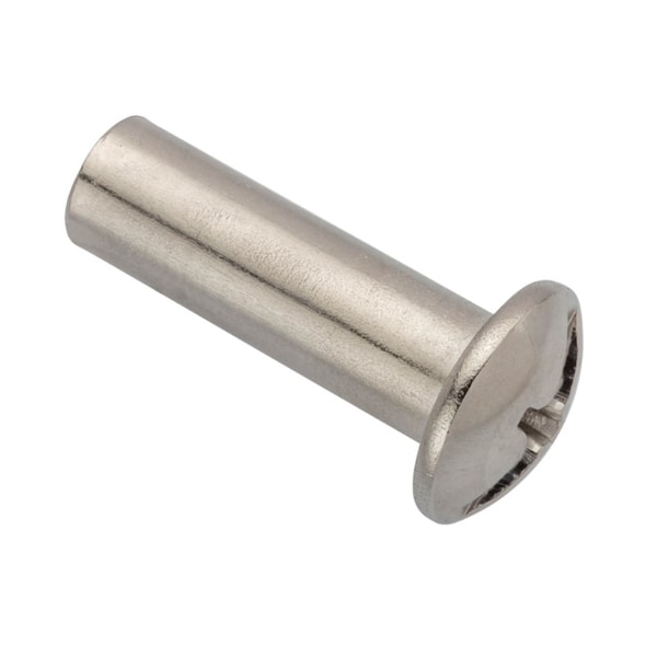 Zoro Select Barrel Bolt, 1/4"-20, 1 in Brl Lg, 5/16 in Brl Dia, Stainless Steel Plain, 5 PK Z4446-316SS - main