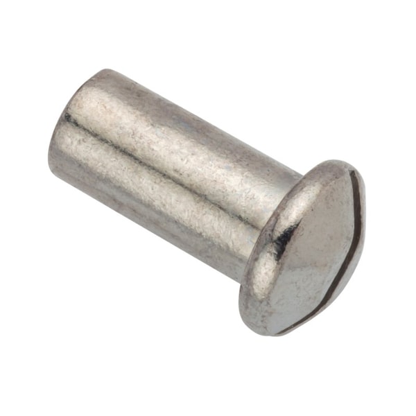 Ampg Barrel Nut, #8-32, 1/2 in Brl Lg, 1/4 in Brl Dia, Brass Chrome Plated Z4610 - main