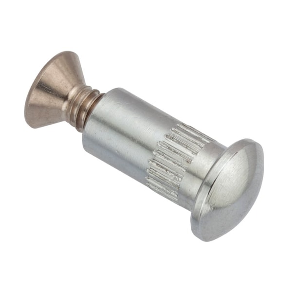 Ampg Arch Barrel/Screw, 1/4"-20, 15/16 in Brl Lg, 3/8 in Brl Dia, Brass Chrome Plated Z5150 - main