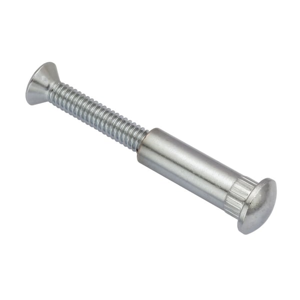 Ampg Arch Barrel/Screw, 1/4"-20, 1-3/8 in Brl Lg, 3/8 in Brl Dia, Brass Chrome Plated Z5152 - main
