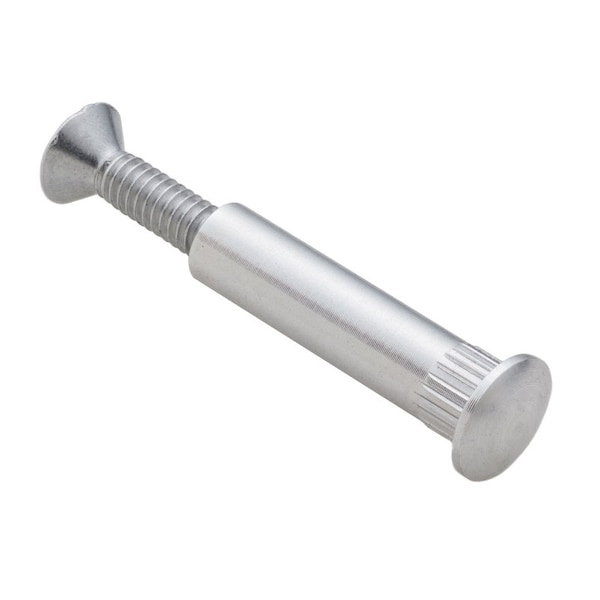 Ampg Arch Barrel/Screw, 1/4"-20, 1-9/16 in Brl Lg, 3/8 in Brl Dia, Aluminum Unfinished Z5218 - main