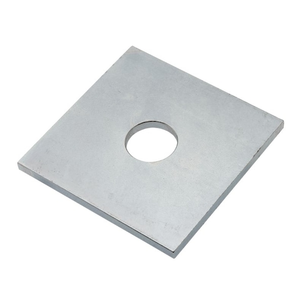 Zoro Select Square Washer, For Screw Size 1 in , 18-8 Stainless Steel Plain Finish Z8895SS - main