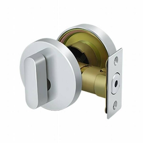 Deltana Zinc Modern Low Profile Single Cylinder Deadbolt Grade 3 Bright Chrome ZDRU26 - main