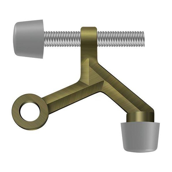 Deltana Hinge Pin Stop, Hinge Mounted, Zinc DieCast Antique Brass