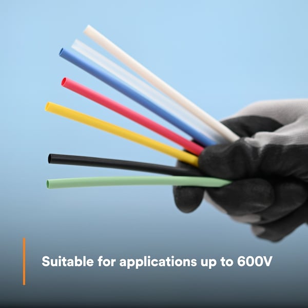 3M FP-301 Heat Shrink Tubing – 3/16" X 100ft Spool – Black, 2:1 Ratio – Flame Retardant – Made In USA