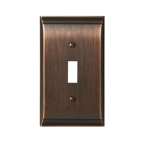 Amerock Candler 1 Toggle Wall Plates, Number of Gangs: 1 Zinc, Oil Rubbed Bronze Finish BP36500ORB - main