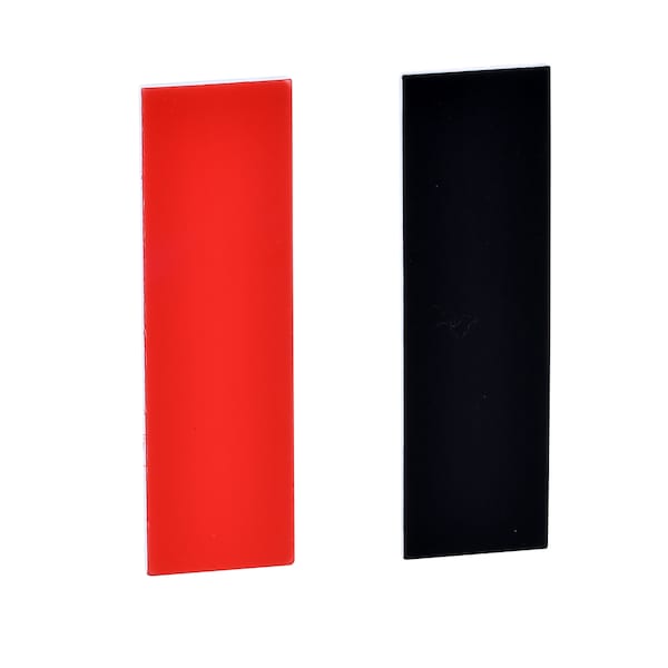 Schneider Electric Blank legend, Harmony XB4, Harmony XB5, black/red, 8 x 27 mm, for holder 30 x 40 mm, unmarked ZBY0101 - main