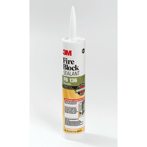3M Fire Barrier Sealant, 10.1 oz., Gray FB136 Zoro
