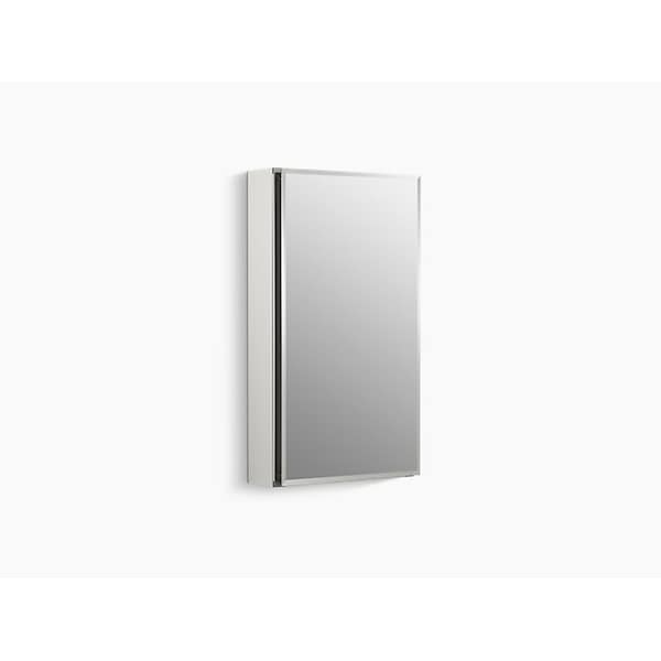 Kohler Aluminum Single-Door Medicine Cabinet With Mirrored Door, Beveled Edges 15"Wx26"H CB-CLC1526FS - main