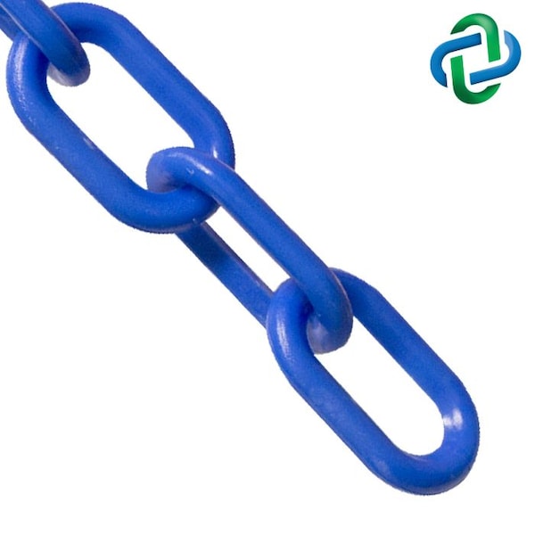 Mr. Chain Blue Plastic Chain .75"(#3, 19 mm)x100 00006-100 - main