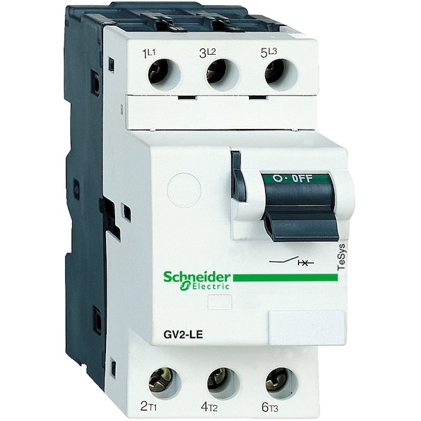 Schneider Electric Manual Motor Switch, 10A, 3 P, Phase, Toggle, TeSys GV2 Series GV2LE14 - main