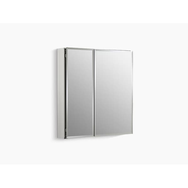 Kohler Aluminum Two-Door Medicine Cabinet With Mirrored Doors, Beveled Edges 25"Wx26"H CB-CLC2526FS - main
