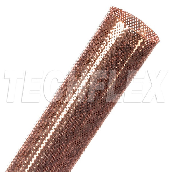 Techflex Braided Cable Sleeve, 1-1/4 in Inside Dia., 2 in Max Bundle Dia., 30 ft, Copper CXN1.25CP - main