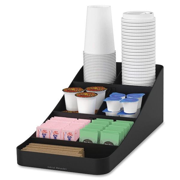 Mind Reader Coffee Organizer, 7 Condiment COMP7BLK - main