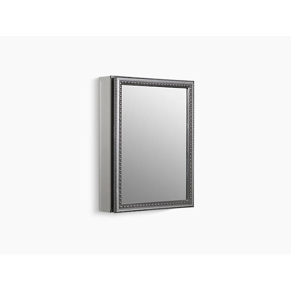 Kohler Single Door 20"W X 26"H X 5-1/4"D Aluminum Cabinet With Decorative Silver Framed Mirrored Door CB-CLW2026SS - main
