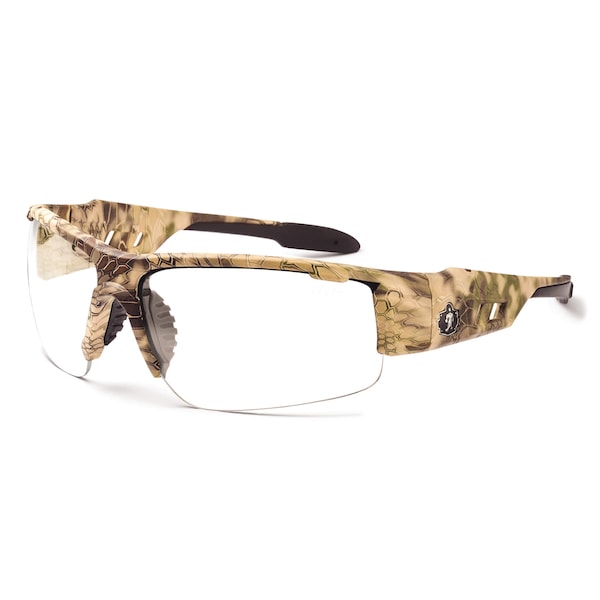 Ergodyne Dagr, Safety Glasses, Anti-Scratch, Clear Lens, Kryptek Highlander Frame, Half-Frame DAGR-HI - main