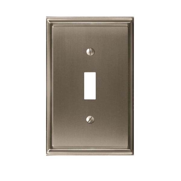 Amerock 1 Toggle Wall Plates, Number of Gangs: 1 Zinc, Satin Nickel Finish BP36514G10 - main