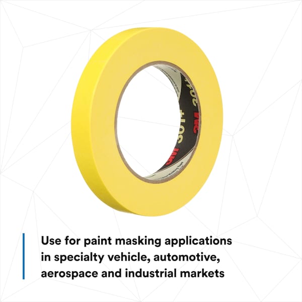 1▲　３分５分　3m 3M Painter's Tape, 18 mm W x 55 m L, 6.3 mil Thick, Yellow, Rubber