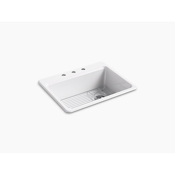 Kohler Riverby 27" X 22" X 9-5/8" Top-Mount Si 8668-3A1-0 - main