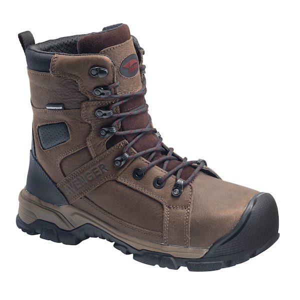 Avenger Safety Footwear Men's Aluminum Toe RIPSAW 8" AT, MENS PR, Brown, 9.5, Medium, A7333 A7333-9.5M - main