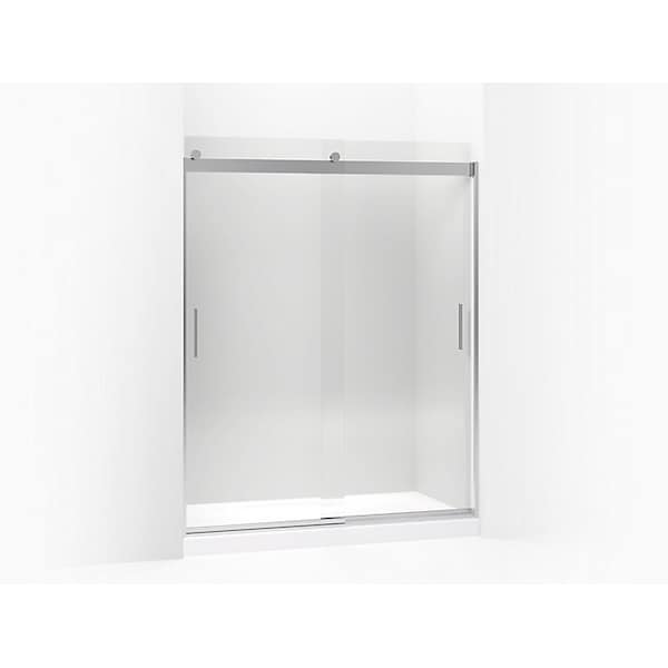 Kohler Levity(R) Sliding Shower Door, 74" H X 56-5/8 - 59-5/8" W, With 1/4" Thick Crystal Clear Glass And Blade Handles 706009-L-SH - main
