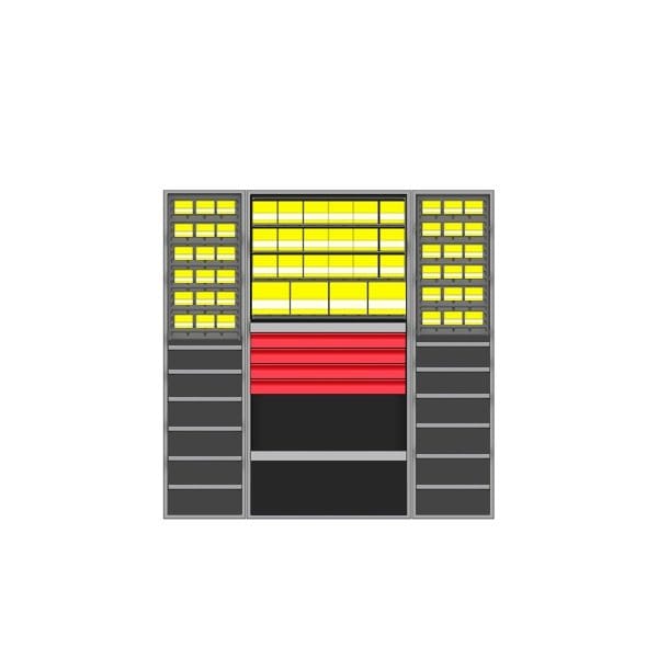Valley Craft Utility Drawer Cabinet, 36"Wx24"Dx72"H, 1 F88130A9 - main