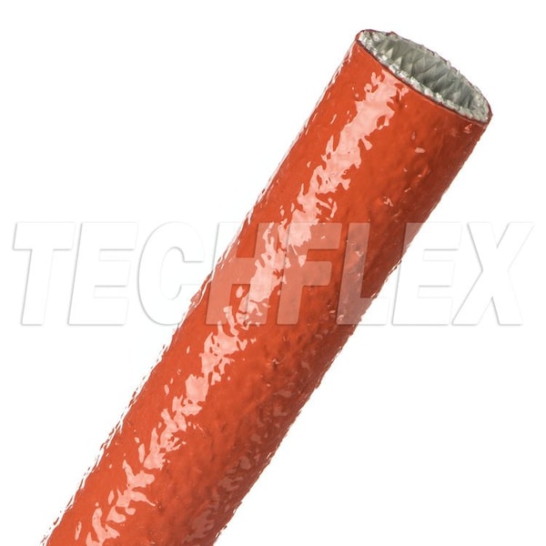 Techflex Braided Cable Sleeve, 1 in Inside Dia., 25 ft, Fiberglass, Red FIA1.00RD - main