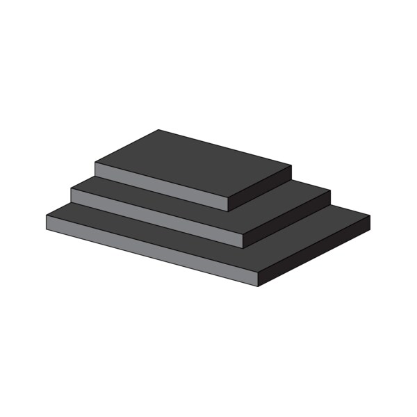 Zoro Select Foam Strip, Closed Cell, 1/4 in W, 10 ft L, 1/16 in Thick, Black ZUSABSR-1 - main