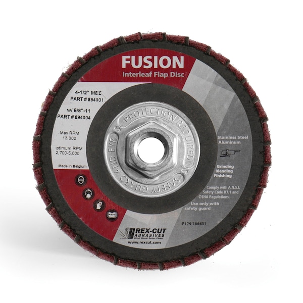 Rex Cut Fusion Flap Disc 4 1/2 x 5/8-11 T29 Fusi 894004 - main