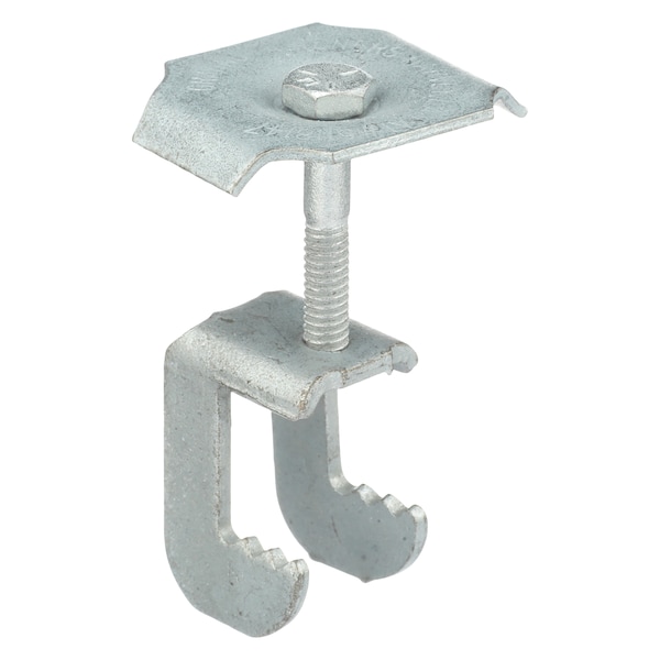Zoro Select Grating Clip, For Screw Size 1/4 in, Carbon Steel