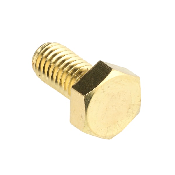 Zoro Select Not Graded, M6-1.00 Hex Head Cap Screw, Plain Brass, 12 mm L, 25 PK HC3B06012-025P1 - main