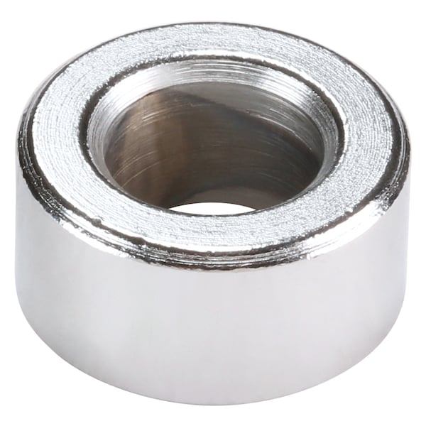 Zoro Select Spacer, 3/8 in Screw Size, Chrome Plated Steel, 3/8 in Overall Lg, 0.406 in Inside Dia, 5 PK MPB515 - main