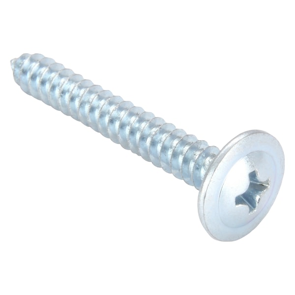Zoro Select Sheet Metal Screw, #8 x 1-1/4 in, Zinc Plated Steel Wafer Head Phillips Drive, 100 PK U26456.016.0125 - main