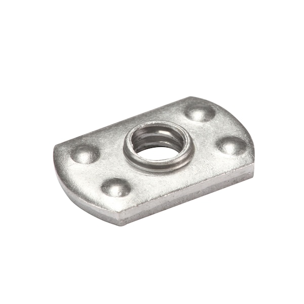 Zoro Select Tab Weld Nut, 1/4"-20, Steel, 1/2 in Wd, 13/16 in Lg, 1/32 in Ht, 50 PK 1LAJ9 - main