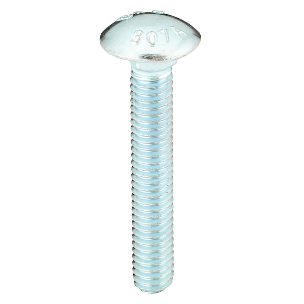 Zoro Select Carriage Bolt, Square Neck, 5/16"-18, 2 in L, Steel, Grade 2, Zinc Plated, 100 PK U08305.031.0200 - main