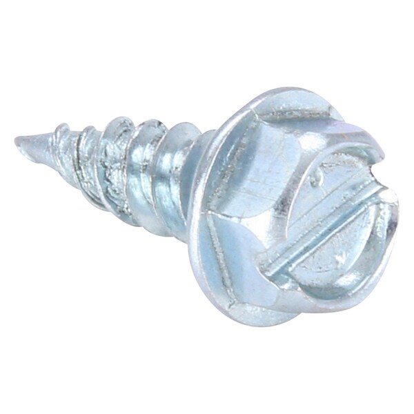 Malco Sheet Metal Screw, 8 x 1/2 in, Plain Steel Hex Head External Hex