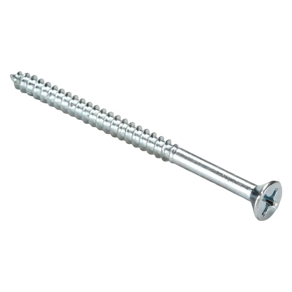 Zoro Select Wood Screw, No. 8, 2-1/2 in, Zinc Plated Steel Flat Head Phillips Drive, 100 PK U25120.016.0250 - main