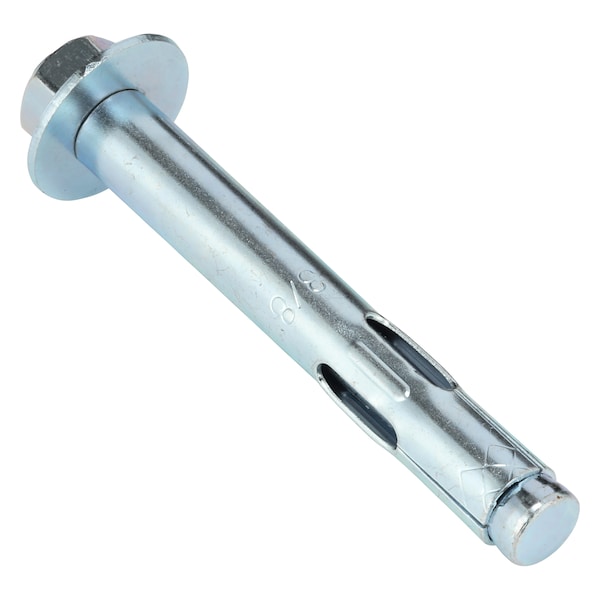 Red Head Dynabolt Sleeve Anchor, 3/8" Dia., 3" L, Carbon Steel Zinc